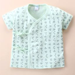 Tango Interlock Half  Sleeves Front Open Vest Stacking Toy Print - Green-image-50
