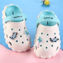 Cute Walk by Babyhug Clogs with Back Strap & Paper Plane Applique - Light Blue-picture-16