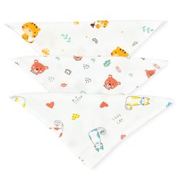 Zizuka Soft Cotton Muslin Face Wipes for newborn baby Pack of 3 -Multicolour-picture-12