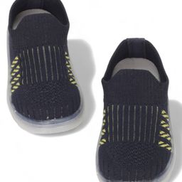 Lil Lollipop Mesh Detailed Abstract Designed Slip On LED Shoes - Navy Blue-image-37