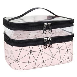 COZY VIBES Makeup Cosmetic Bag Transparent Visible for Toiletries Shampoo Jewelry Green|Makeup Pouch Travel Toiletries Organizer Waterproof Pouch Makeup Organizer Bag- PACK OF 1- COLOR MAY VARY-picture-12