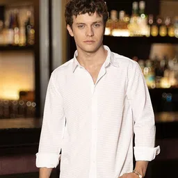 Campus Sutra Men Comfort Spread Collar Solid Casual Shirt-picture-3