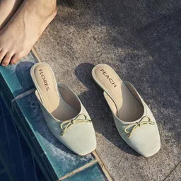 Peach Flores Amalfi Women Leather Flats with Bows-image-62