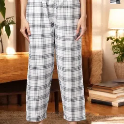 Kryptic Pack Of 2 Checked Pure Cotton Mid-Rise Lounge Pants-picture-13