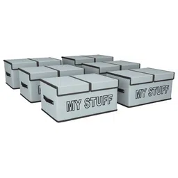 Kuber Industries Grey Set of 6 Regular Multi-Utility Organisers image 1