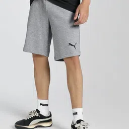 Puma Ess Men Brand Logo Printed Pure Cotton Mid Rise Shorts-image-8