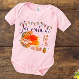 Babywish Navratri Special Printed Pure Cotton Bodysuit-image-94
