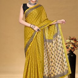 LeeliPeeri Designer Floral Printed Bagru Ready to Wear Saree-image-59