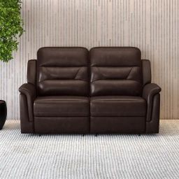 Durian Valerano Coffee Brown Leather Reclining Sofa-image-50