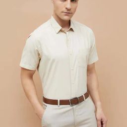 Code By Lifestyle Beige Regular Fit Shirts-image-39