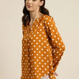 Qurvii Rust Printed Top image 3