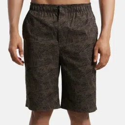 Jockey US88 Black Olive Combed Mercerised Cotton Bermuda Shorts with Side Pocket (Pattern May Vary)-image-74
