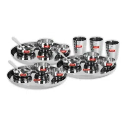 Sumeet Silver Stainless Steel Dinner Set-47