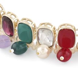 Zaveri Pearls Multi Color Artificial Stones & Beads Necklace & Earring Set for Women image 3