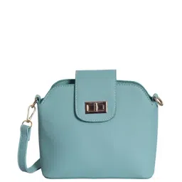 Lino Perros Blue Solid Medium Sling Handbag-image-8