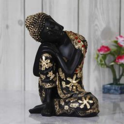 eCraftIndia Pleasing Buddha on Knee Polyresin Showpiece-image-5