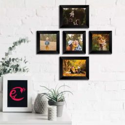 eCraftIndia Memory Black Collage Photoframes - Set of 5-image-8