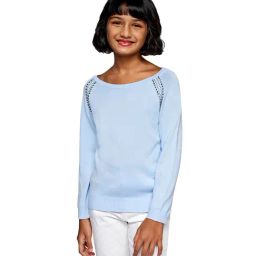 Global Desi Girl Blue Embellished Top-image-72