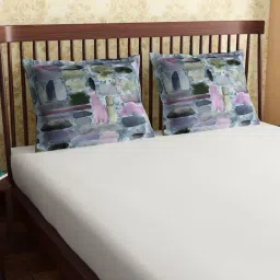Petal Home Pebbles Blue 300 TC Cotton Pillow Covers - Set of 2-image-63