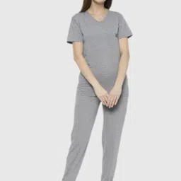 Vimal Jonney Grey Regular Fit Pajama Set-image-65