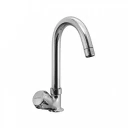 PLUMBER Deck Mounted Pillar/Sink Cock with Swivel Tubular Spout, SPB-0104-32