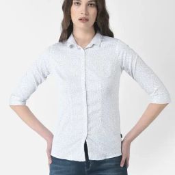 Crimsoune Club White Printed Shirt-image-78