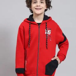 Monte Carlo Kids Red Printed Full Sleeves Sweatshirt-image-27