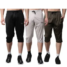 Vimal Jonney Multicolor Slim Fit Capris  - Pack of 3-image-39