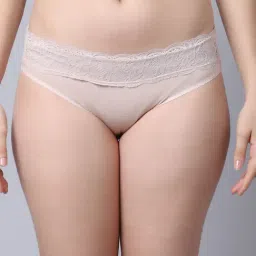 Gracit Beige Cotton Lace Work Panty-picture-44