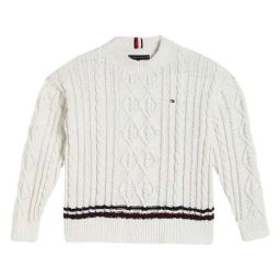 TOMMY HILFIGER Ivory Petal Solid Archive Fit Pullover-picture-46