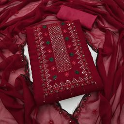 Rangtulika Ethnics Embroidered Unstitched Dress Material-picture-27