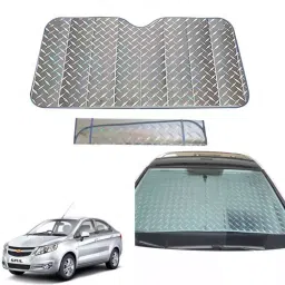 Auto Pearl F212 Dashboard Sun Shade Cover with Suction Cup for Chevrolet Sail (Grey)-37