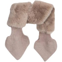 Kazo Beige Fur Scarf-image-43