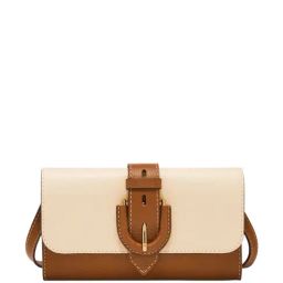 Fossil Harwell Brown & Beige Color Block Medium Sling Handbag-image-25