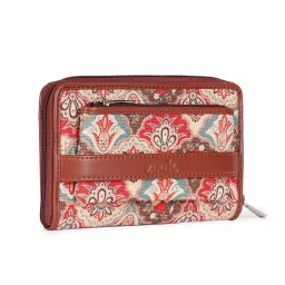 ZOUK Classic Multicolor Printed Zip around Wallet for Women image 3