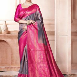 Mitera Woven Design Zari Kanjeevaram Saree-image-74