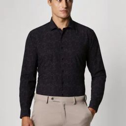 Van Heusen Purple Slim Fit Printed Shirt-image-83