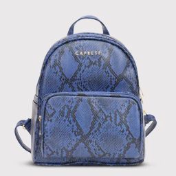 Caprese Blue Faux Leather Medium Backpack-39