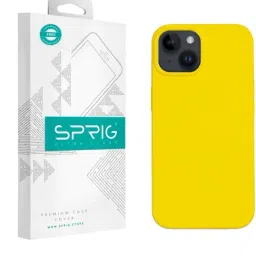 Sprig Liquid Silicone Back Cover for Apple iPhone 13 (Yellow)-image-19