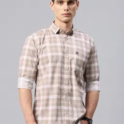 Majestic Man Men Comfort Slim Fit Checked Pure Cotton Casual Shirt-image-86