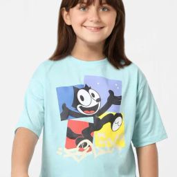 KIDS ONLY Blue Printed T-Shirt-image-39