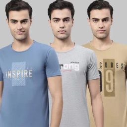 Vimal Jonney Multi Cotton Regular Fit Printed T-Shirt - Pack of 3-picture-41
