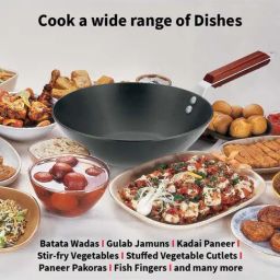 Hawkins Black Hard Anodised 26.7 cm Non-Toxic Dal Fry Pan (2.5 L) - Set of 1 image 3