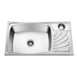 Jayna Signature Collection Jupiter 36x20 inch Matt Finish Stainless Steel Single Bowl Kitchen Sink with Drain Board, SBSD 03 (DX)-picture-38