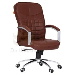 Da URBAN Swinton Brown High Back Revolving Leatherette Ergonomic Home & Office Executive Chair-image-12