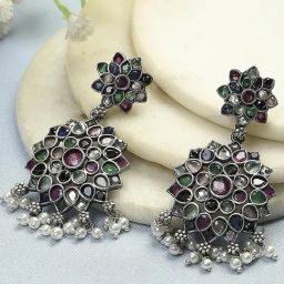 Biba Multi Brass Drop & Danglers Earrings for Women-17