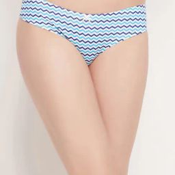 Clovia Blue Cotton Striped Panty-image-88