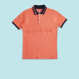 Pantaloons Junior Orange Cotton Regular Fit Polo T-Shirt-image-74