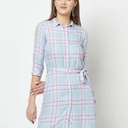 Crimsoune Club Blue Chequered Shirt-image-59