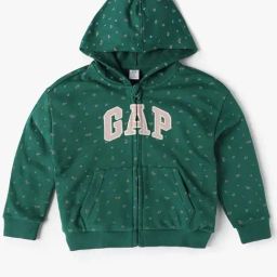 GAP Girls Green Floral Hoodie-image-92